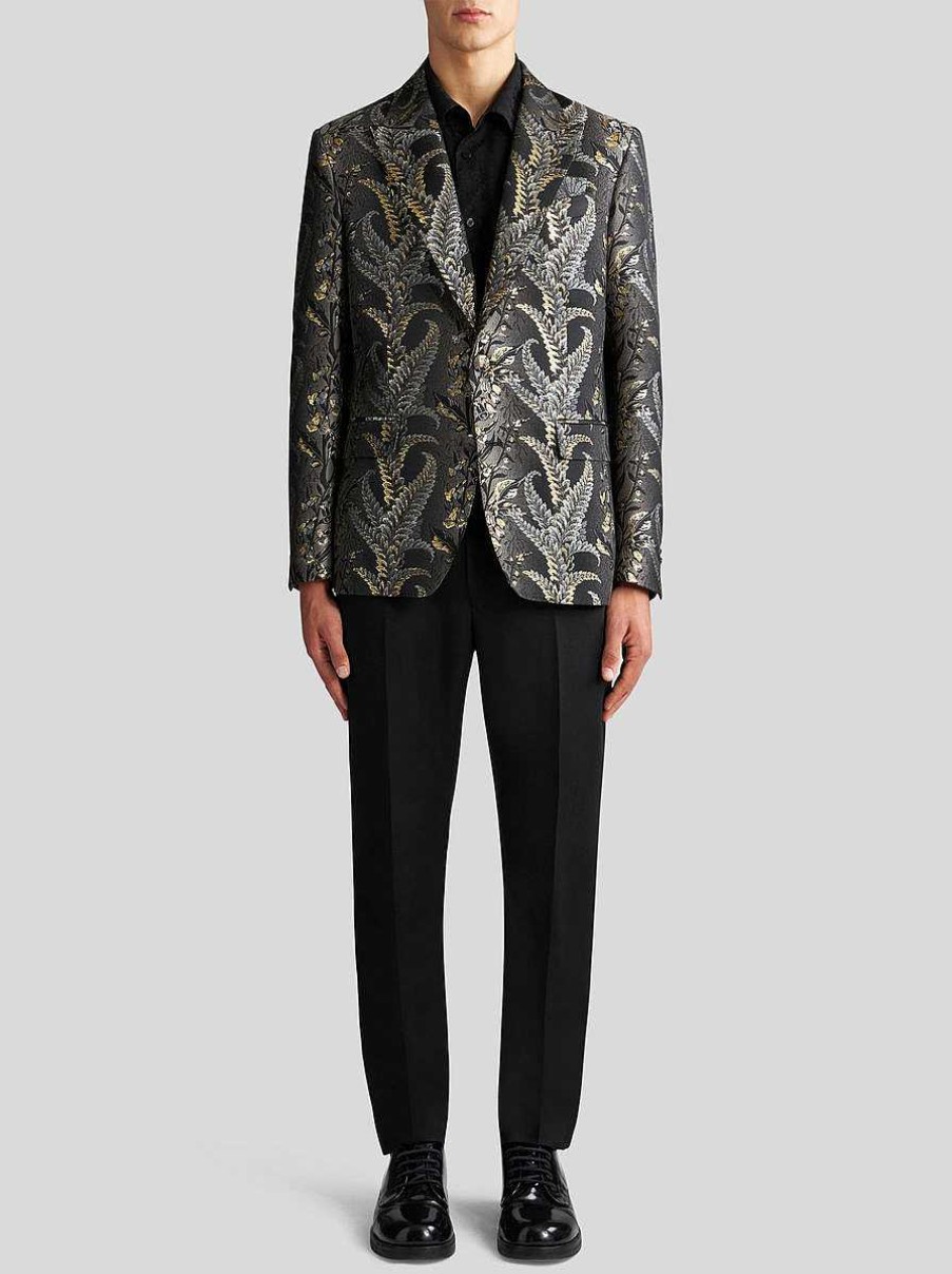 ETRO Jacke Aus Blatter-Jacquard Grau Jacken