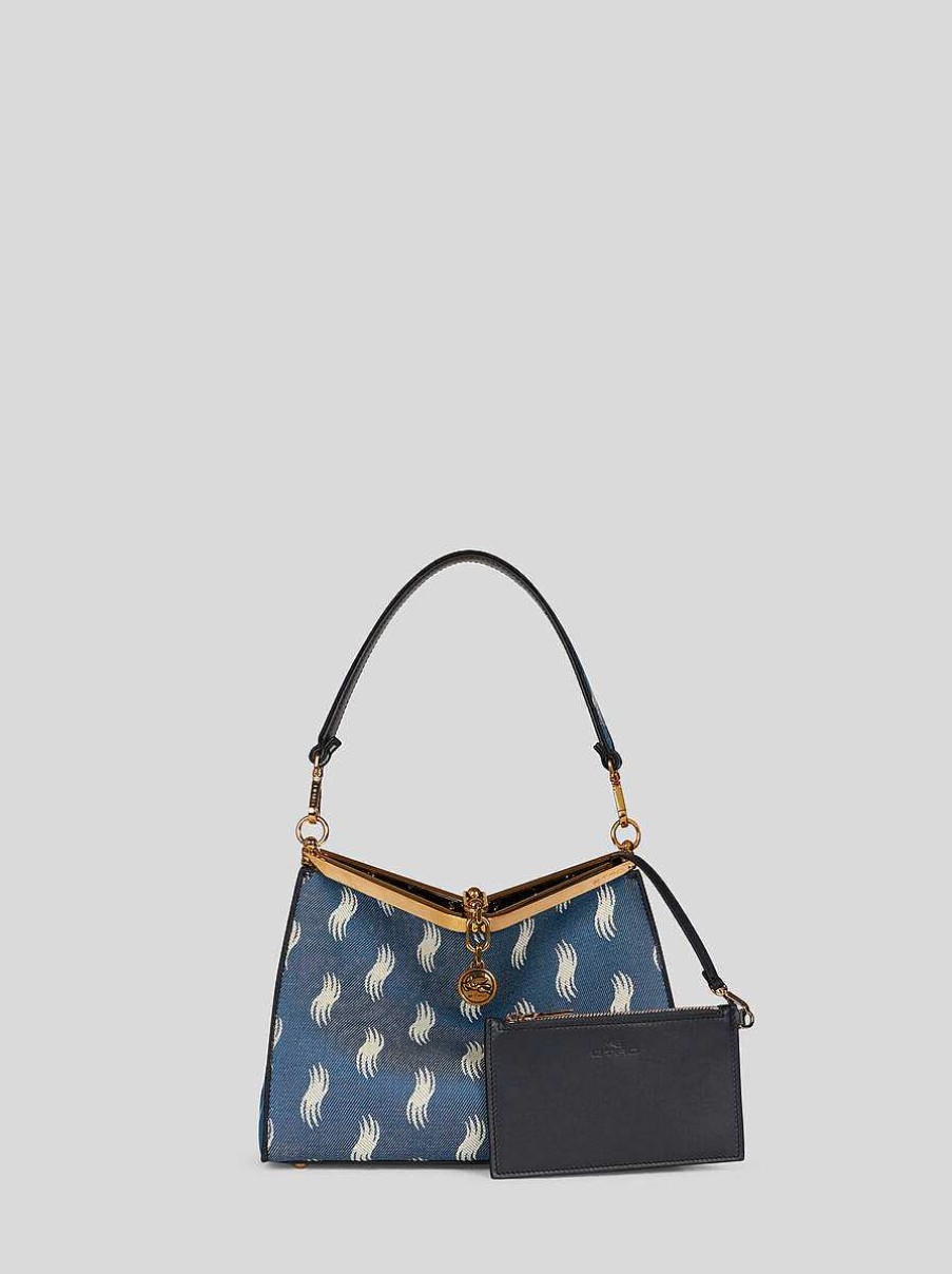 ETRO Mittlere Vela-Tasche Hellblau Vela