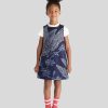 ETRO Denim-Jacquard-Kleid Fur Kinder Navy Blau Kleider