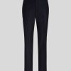 ETRO Jacquard-Hose Aus Wolle Und Baumwolle Navy Blau Hose