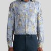 ETRO Blumen-Paisley-Hemd Hellblau Hemden