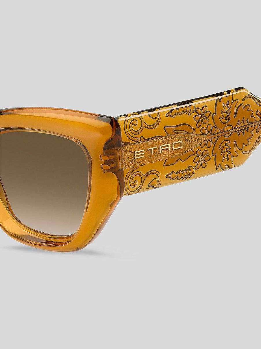 ETRO Paisley-Sonnenbrille Gold Sonnenbrille