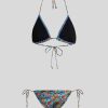 ETRO Mehrfarbiger Blumenstraus-Bikini Hellblau Strandkleidung