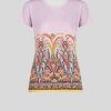 ETRO T-Shirt Mit Aufdruck Rosa Strickwaren