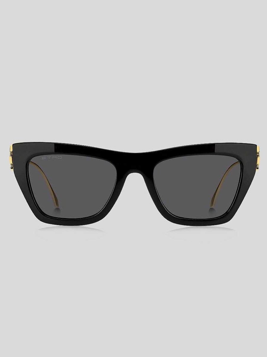 ETRO Auffallige Pegaso-Sonnenbrille Schwarz Sonnenbrille