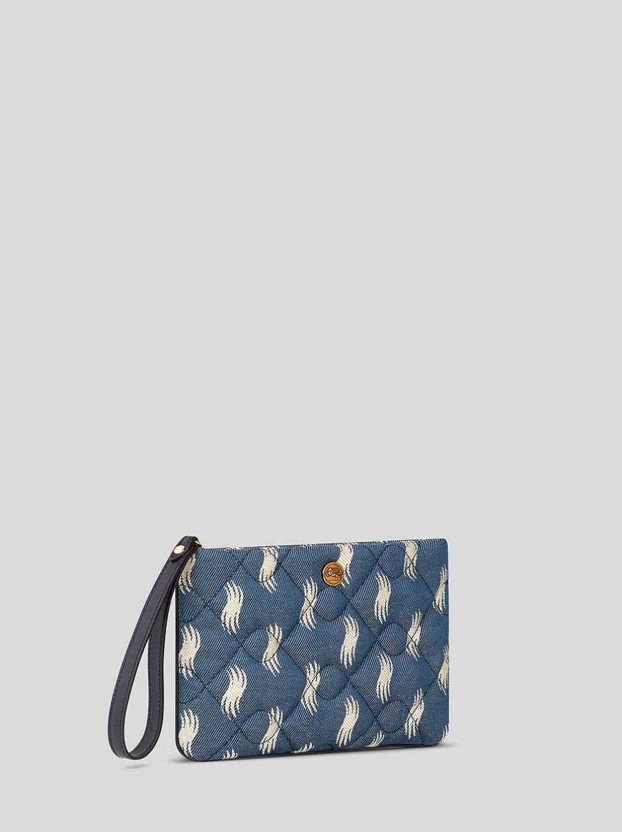 ETRO Jacquard-Beutel Navy Blau Handtaschen Und Clutches