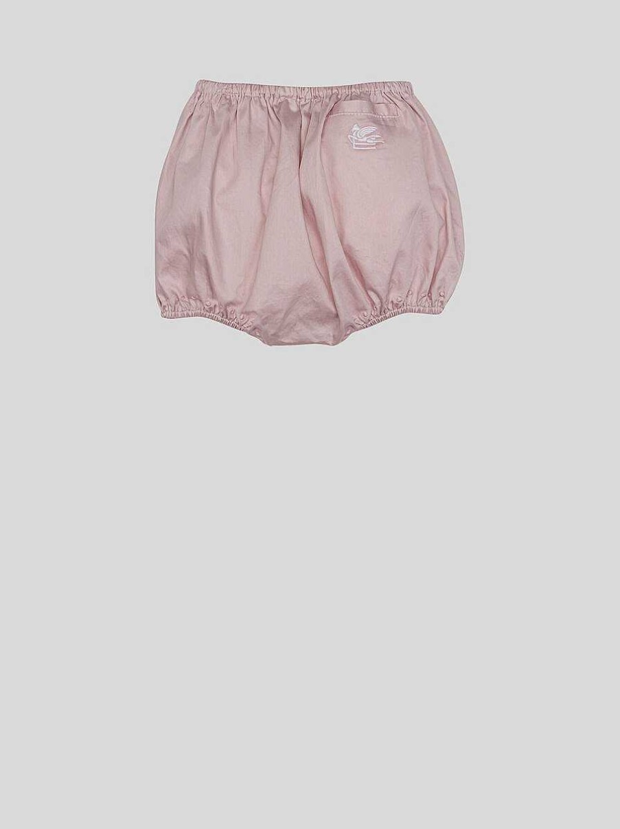 ETRO Shorts Mit Pegaso-Stickerei Rosa Kleidung