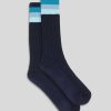 ETRO Gestreifte Jacquard-Socken Navy Blau Socken