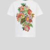 ETRO Bedrucktes Kinder-T-Shirt Mit Blumenstickerei Weis Oberteile