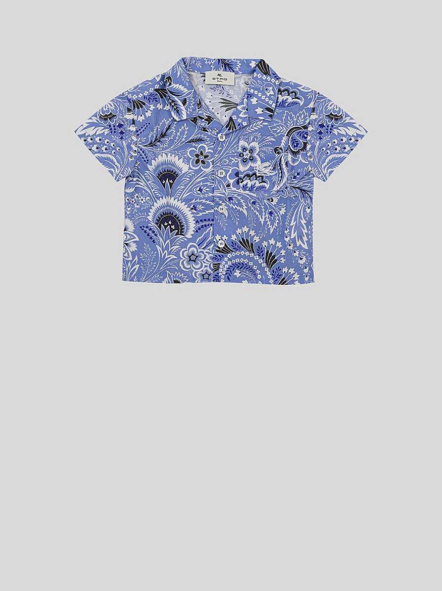 ETRO Einfarbiges Paisley-Hemd Fur Babys Hellblau Baby Junge 1-9 Monate