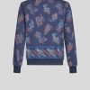 ETRO Paisley-Sweatshirt Navy Blau Sweatshirts