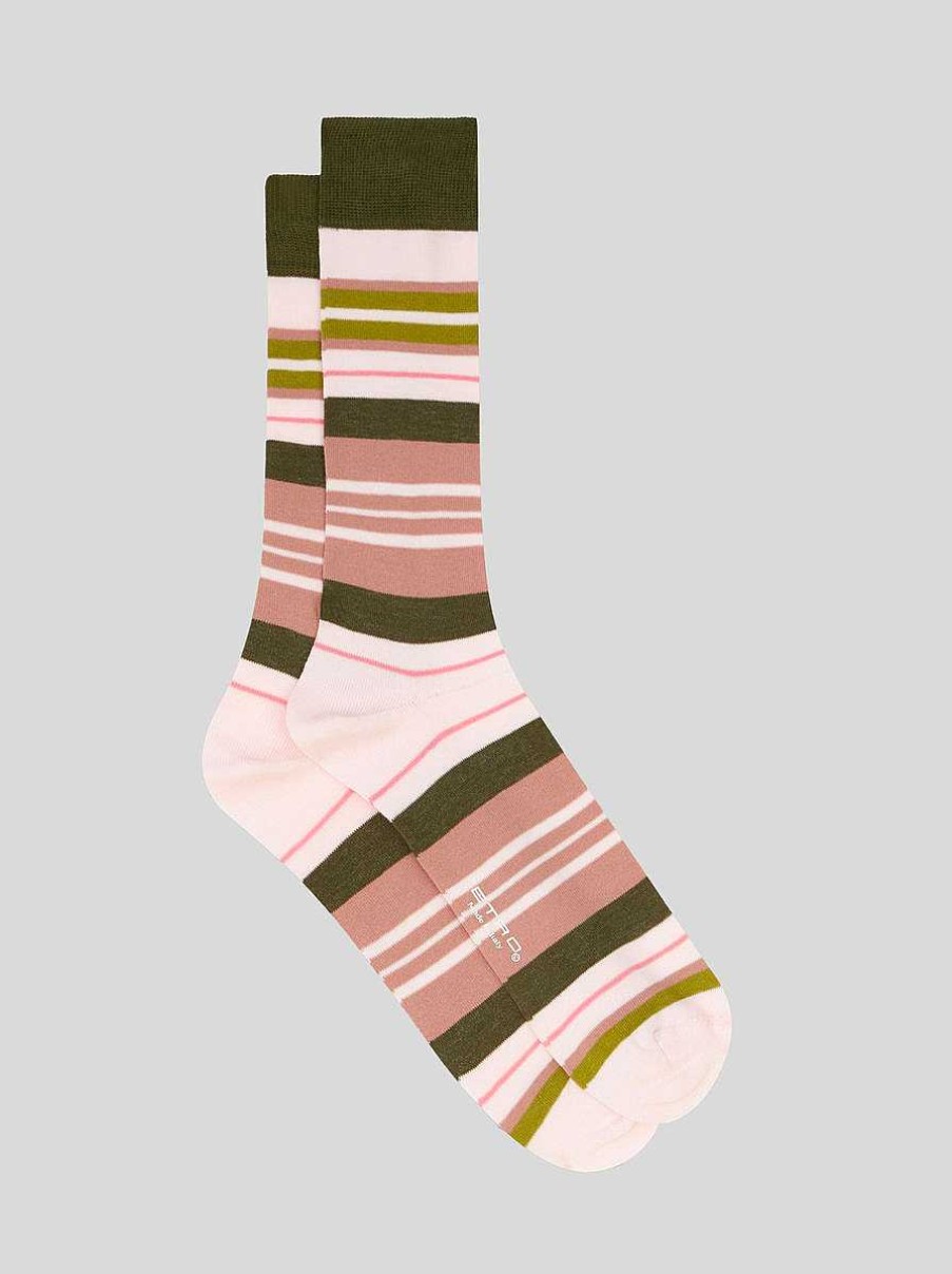 ETRO Gestreifte Jacquard-Socken Grun Socken