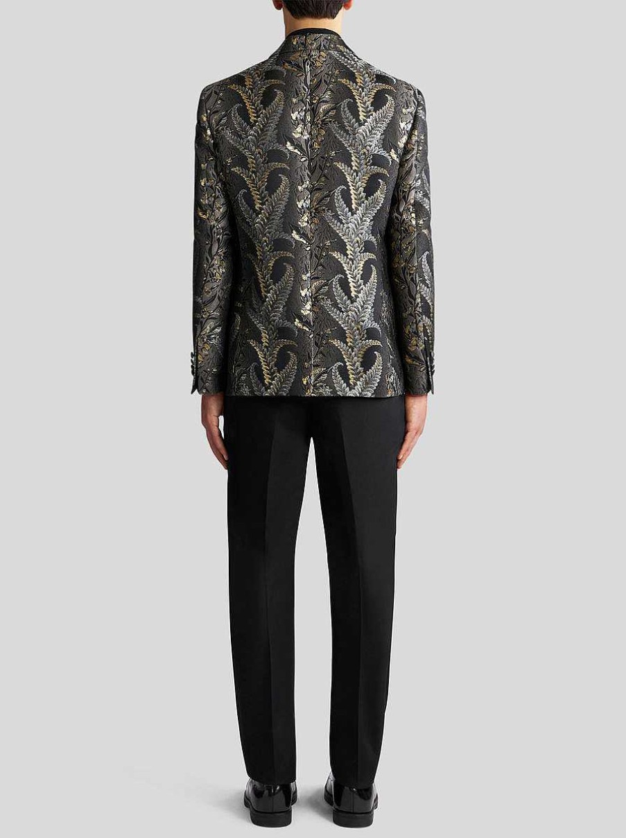 ETRO Jacke Aus Blatter-Jacquard Grau Jacken