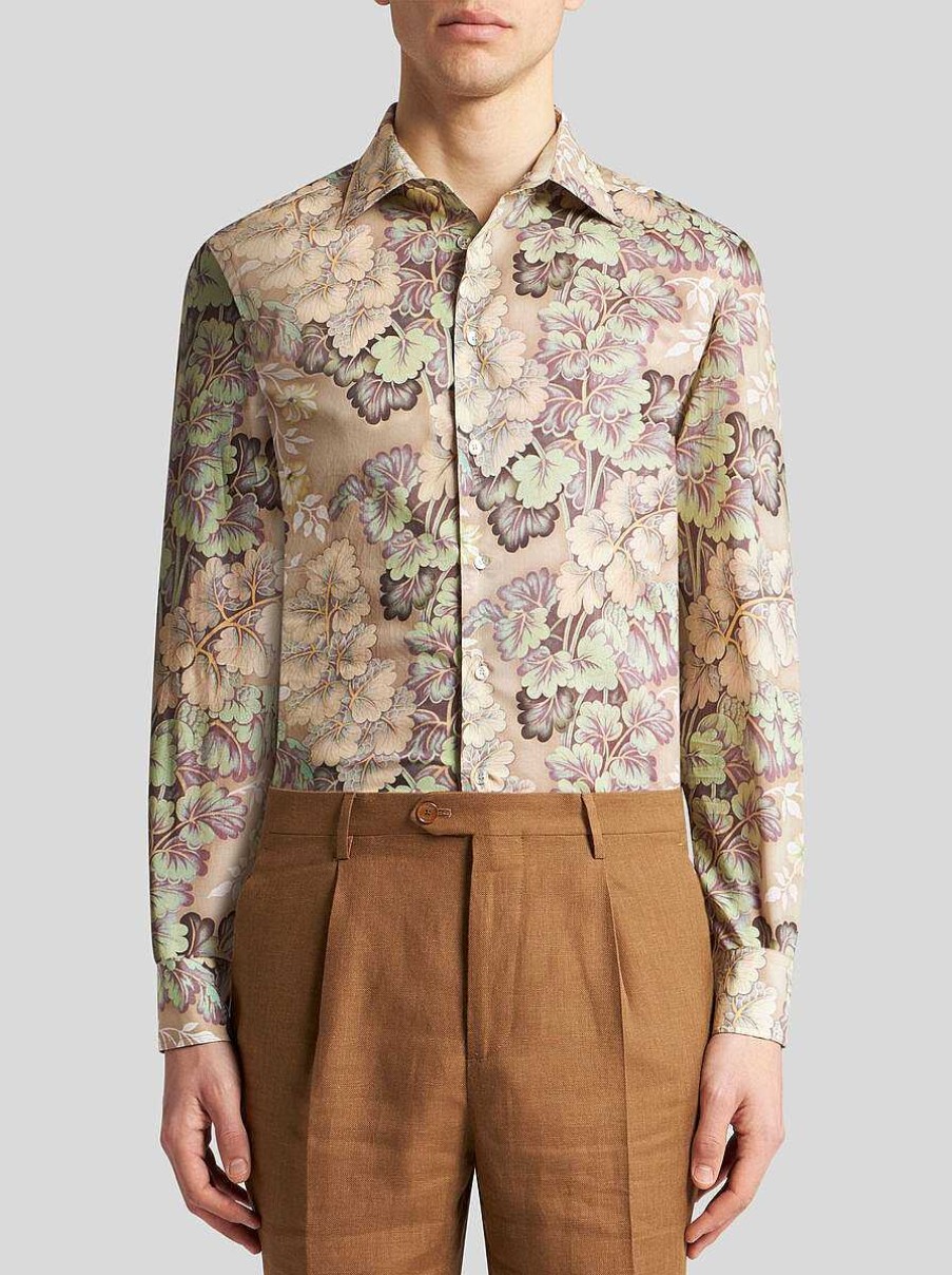 ETRO Laubhemd Beige Hemden