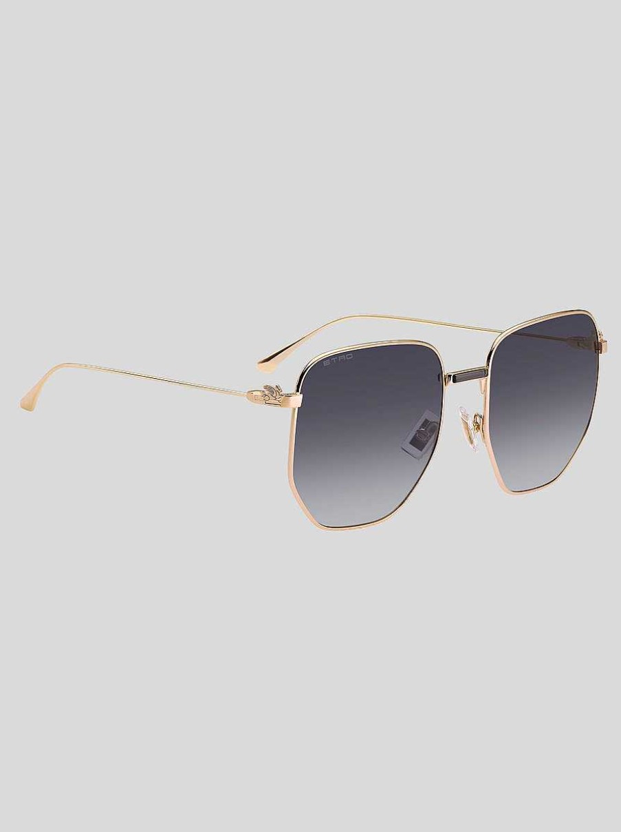 ETRO Pegaso-Sonnenbrille Aus Metall Rosa Sonnenbrille