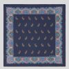 ETRO Mikro-Paisley-Einstecktuch Navy Blau Krawatten Und Einstecktucher