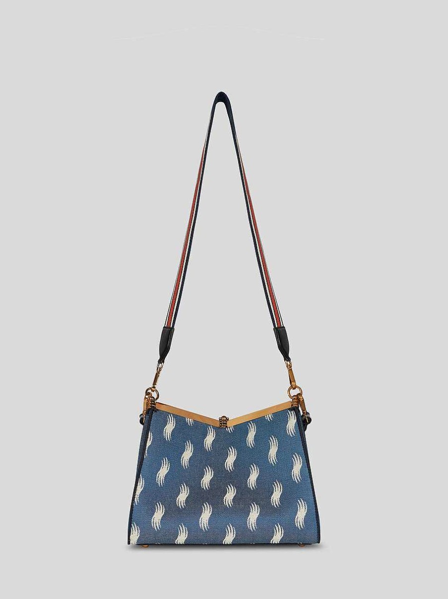 ETRO Mittlere Vela-Tasche Hellblau Vela