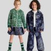 ETRO Denim-Jacquardjacke Fur Kinder Navy Blau Oberteile