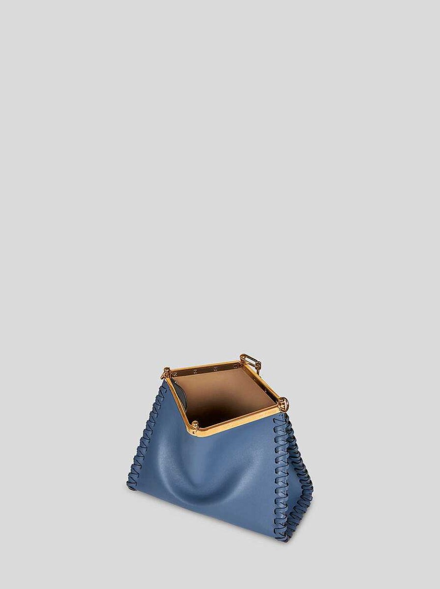 ETRO Mittelgrose Vela-Tasche Mit Fadenarbeit Schwarz Vela