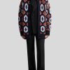 ETRO Jacquard-Cardigan Aus Alpaka Und Wolle Navy Blau Strickwaren