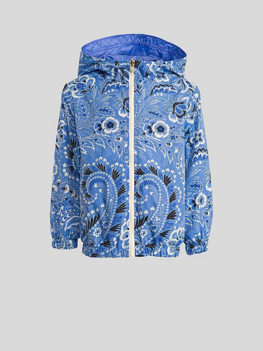 ETRO Wendejacke Fur Kinder Mit Kapuze Hellblau Oberteile