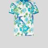 ETRO Poloshirt Mit Blumendruck Hellblau Polo-Shirts