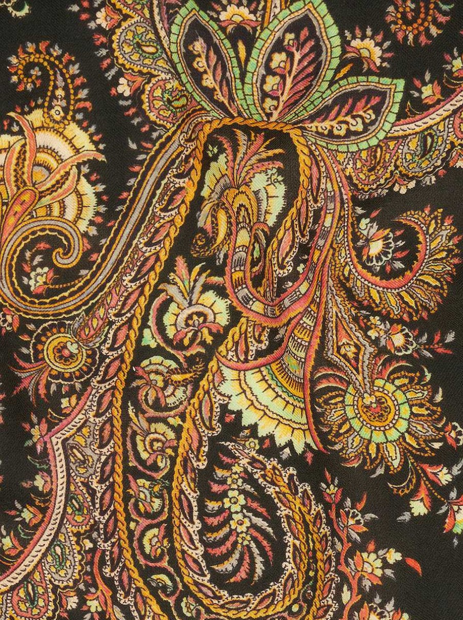 ETRO Paisley-Schal Aus Kaschmir Und Seide Grun Schals