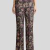 ETRO Bedruckte Twill-Hose Schwarz Hose