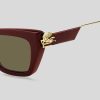 ETRO Auffallige Pegaso-Sonnenbrille Burgund Sonnenbrille