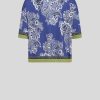 ETRO Bandana-Bouquet-Bluse Hellblau Oberteile