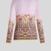 ETRO Pullover Mit Blumenstraus-Print Rosa Strickwaren