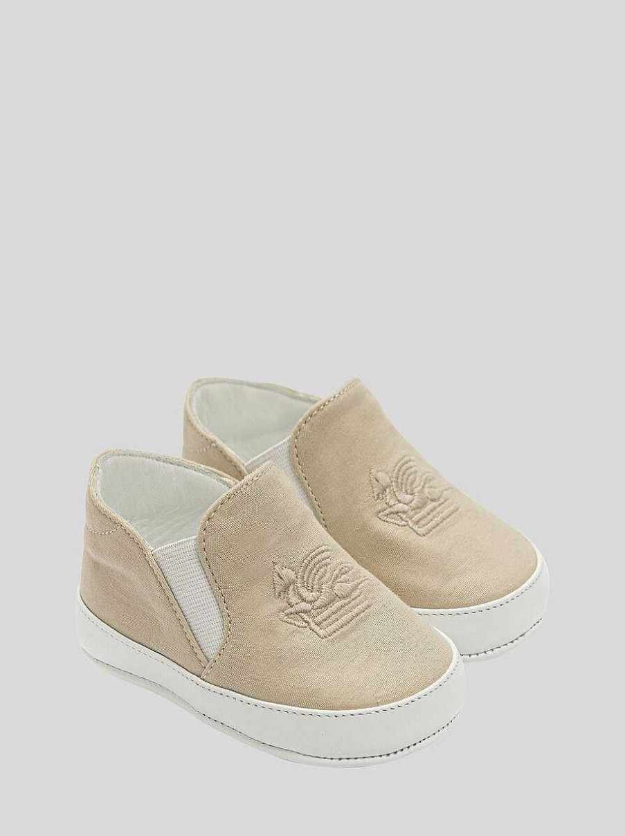 ETRO Baby-Slipper Mit Pegaso-Stickerei Beige Baby Junge 1-9 Monate