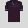 ETRO Gestreiftes Strick-Poloshirt Mit Logo Navy Blau Strickwaren