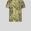 ETRO T-Shirt Mit Blatterdruck Grun T-Shirts