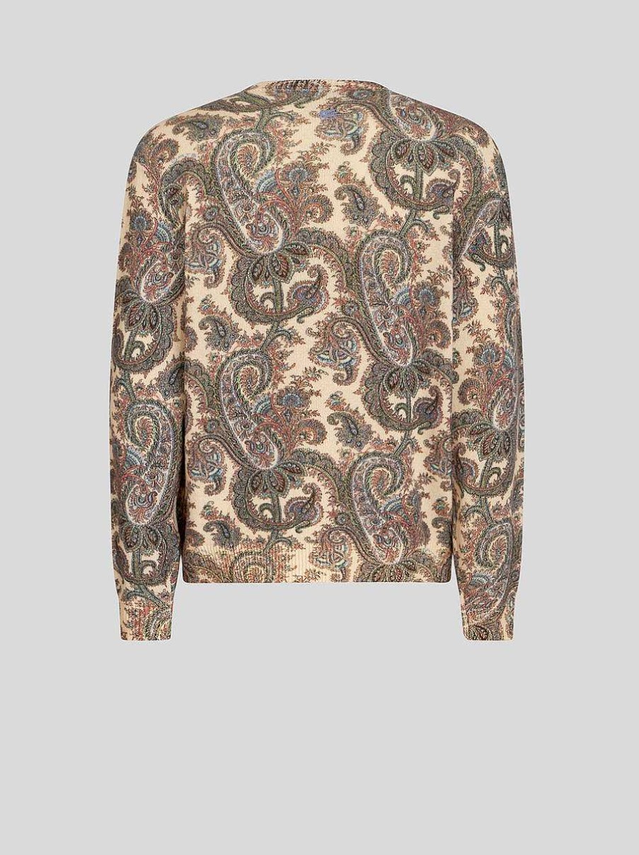 ETRO Paisley-Wollpullover Rosa Strickwaren