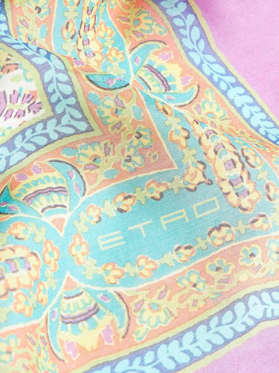 ETRO Paisley-Schal Aus Seide Und Baumwolle Weis Schals Und Seide