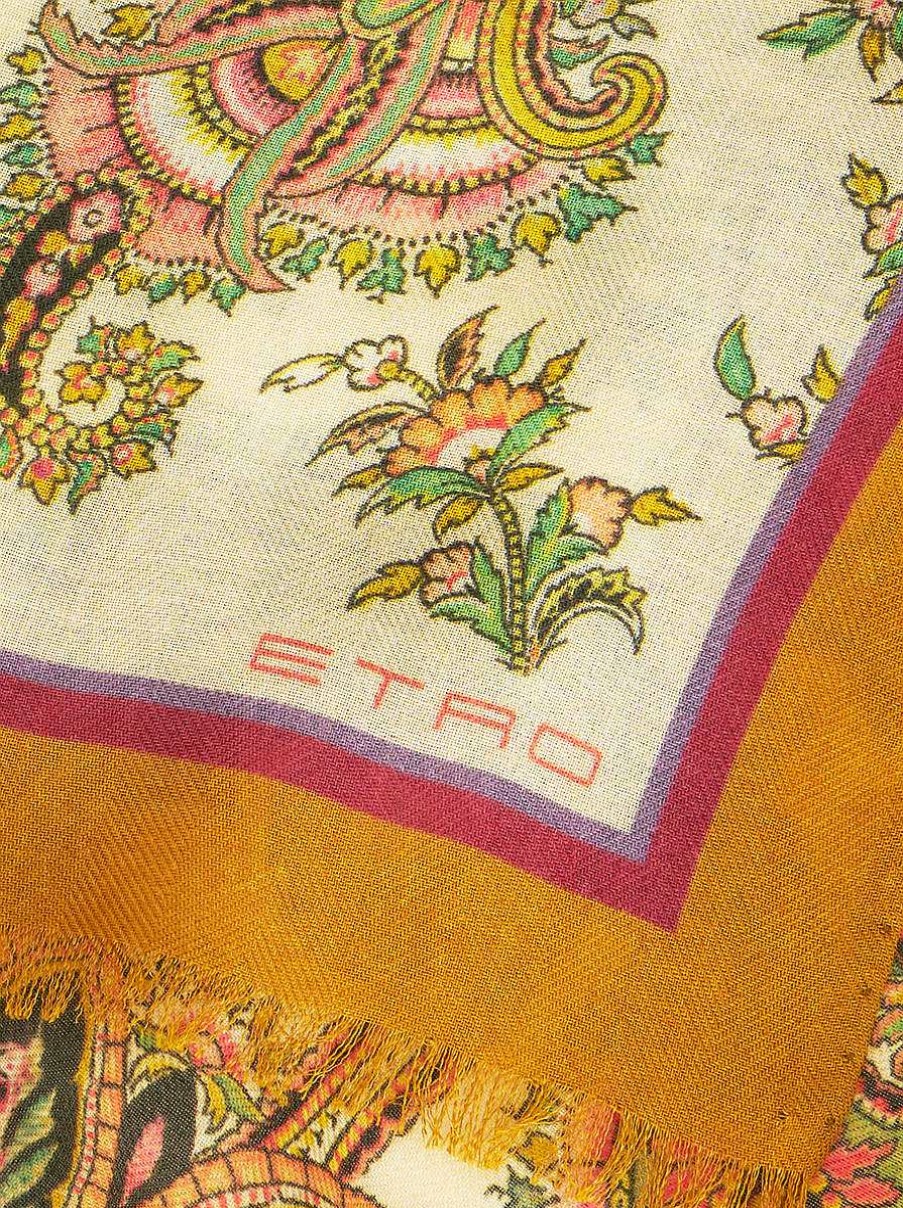 ETRO Paisley-Schal Aus Kaschmir Und Seide Grun Schals