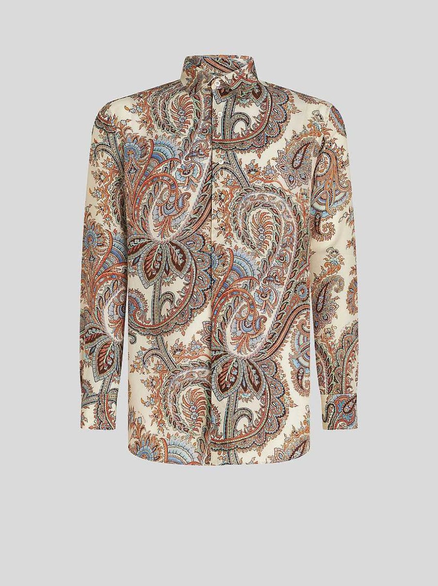 ETRO Hemd Mit Paisley-Print Weis Hemden