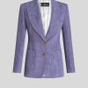 ETRO Jacke Aus Slub-Stoff Hellblau Jacken