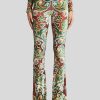 ETRO Hose Aus Tull Und Jacquard-Samt Burgund Hose