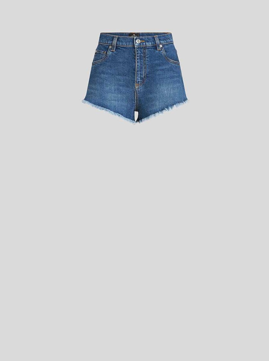 ETRO Jeans-Shorts Navy Blau Denim