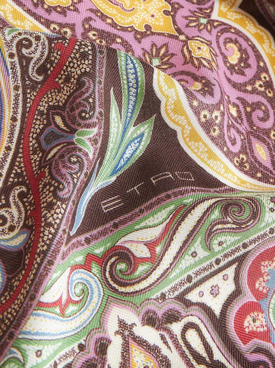 ETRO Paisley-Schal Aus Seide Und Kaschmir Rosa Schals Und Seide