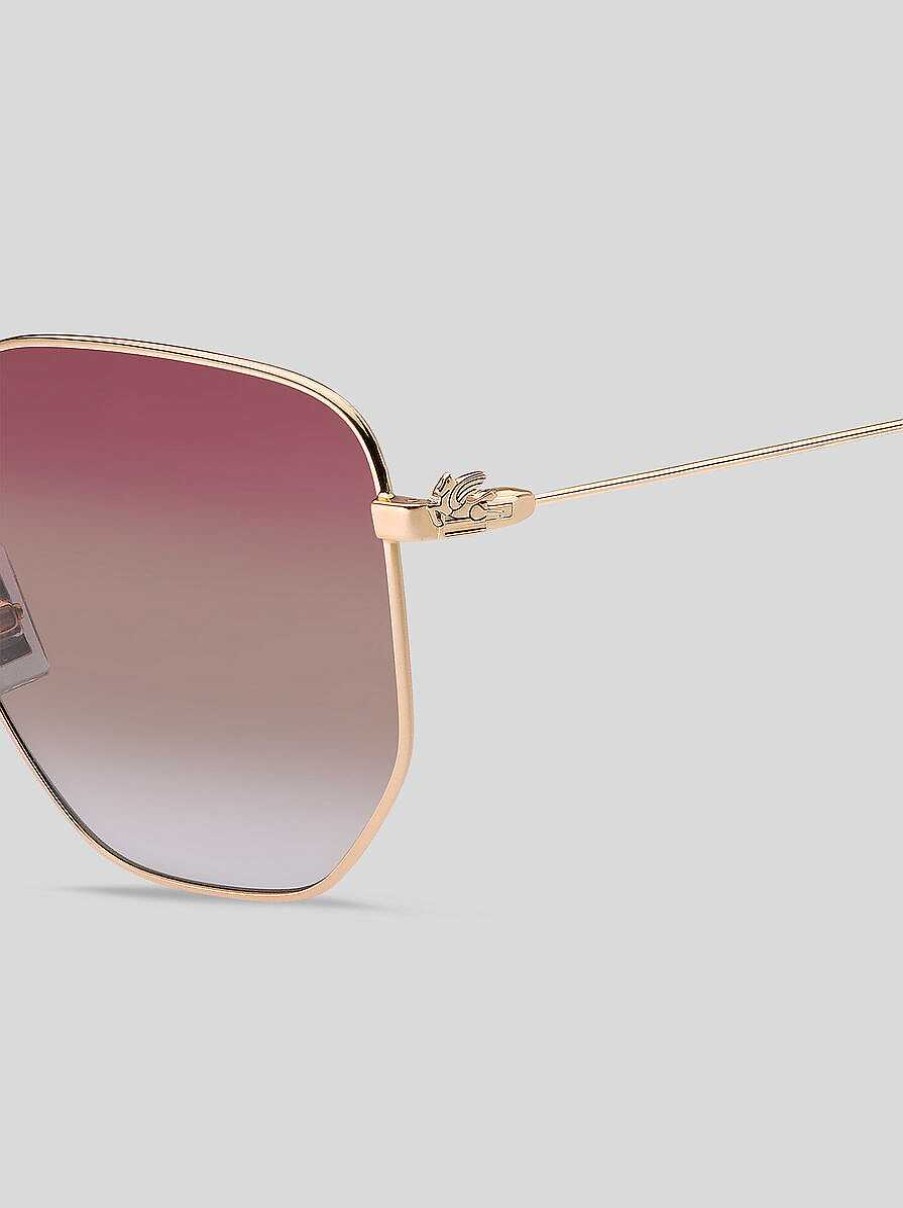 ETRO Pegaso-Sonnenbrille Aus Metall Gold Sonnenbrille