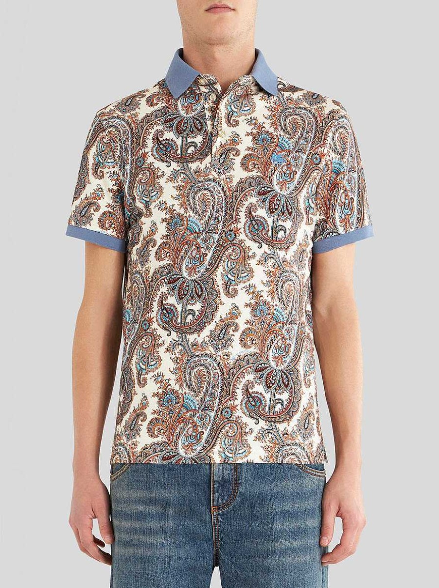 ETRO Poloshirt Aus Paisley-Baumwolle Schwarz Polo-Shirts