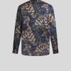 ETRO Bedrucktes Baumwollhemd Navy Blau Hemden