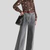 ETRO Jeans Mit Weitem Bein Und Pegaso Grau Denim