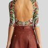 ETRO Body Aus Tull Und Jacquard-Samt Burgund Oberteile