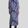 ETRO Bedrucktes Kaftan-Kleid Navy Blau Kleider