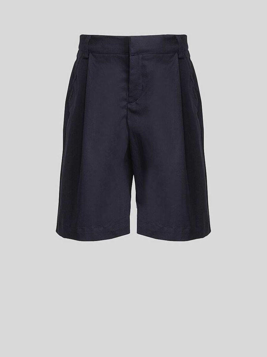 ETRO Kinder-Bermudashorts Aus Gabardine Navy Blau Hosen Und Shorts