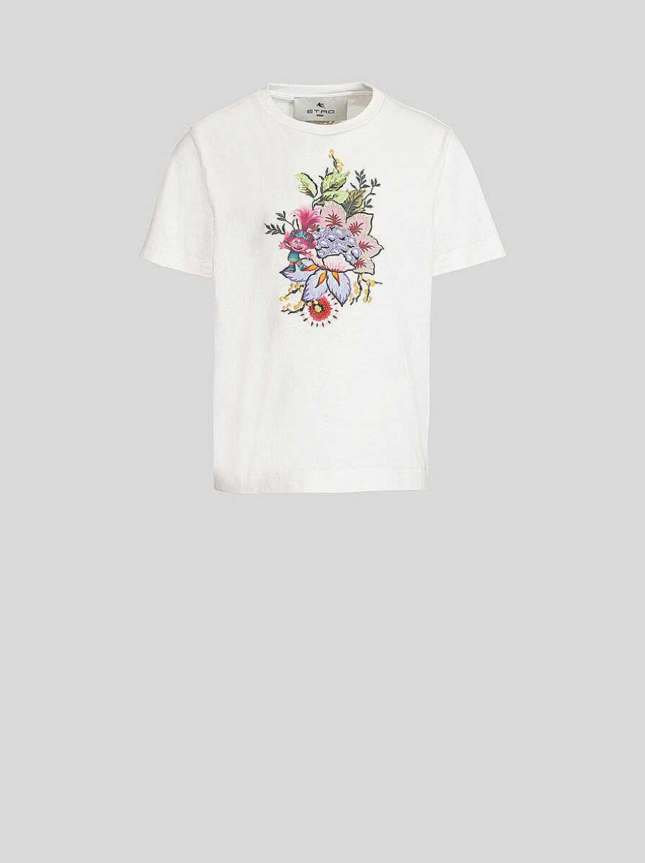 ETRO Trolls-T-Shirt Fur Kinder Weis Oberteile